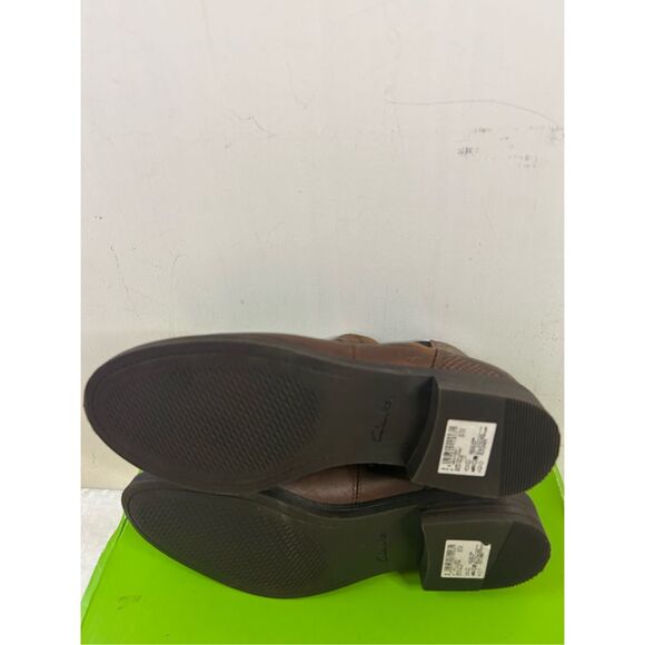 Clark’s ankle boots dark tan size animal size 10 elastic slip on - Picture 5 of 9